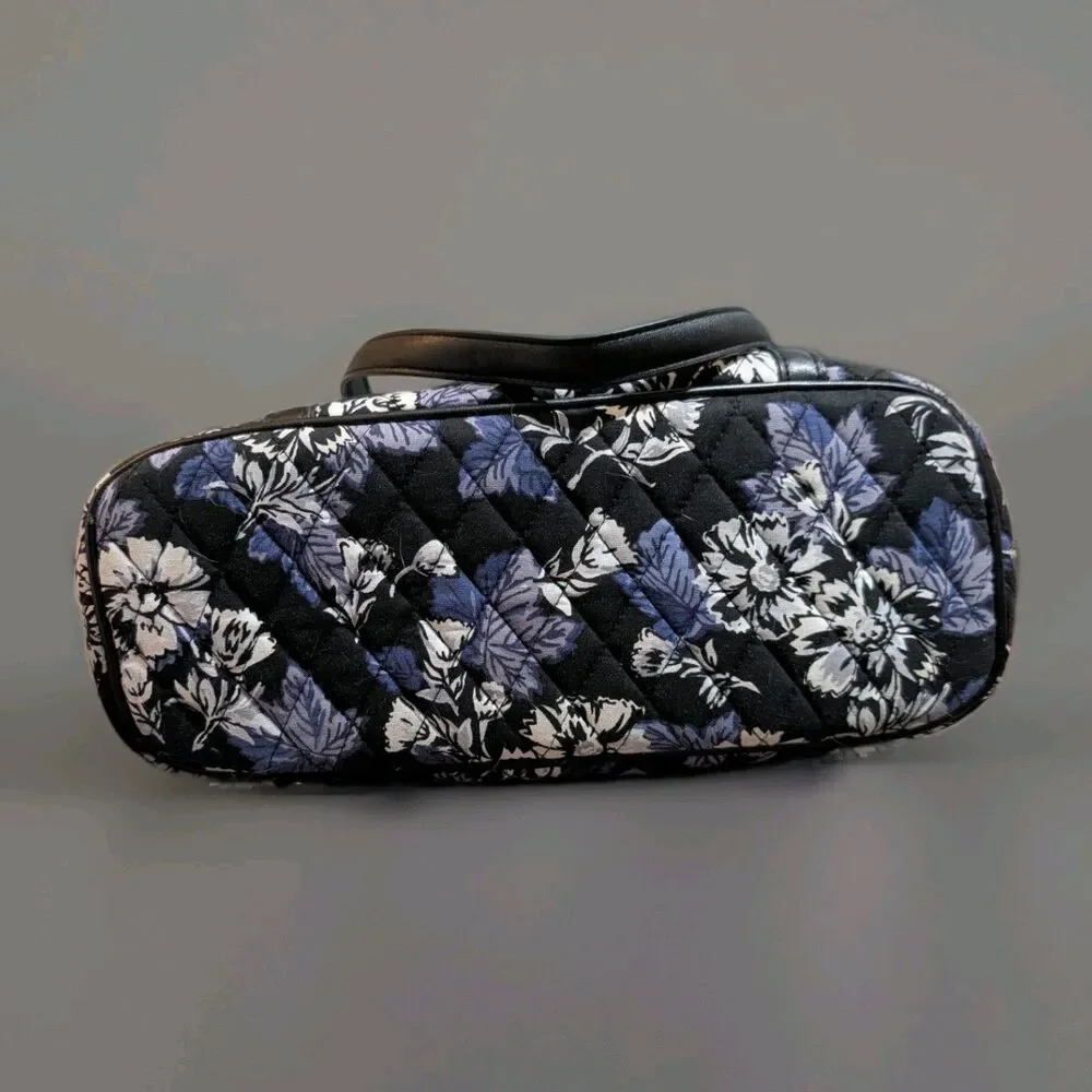 Vera Bradley Trimmed Vera Tote Bag & Large Cosmetic Pouch Set Frosted Floral